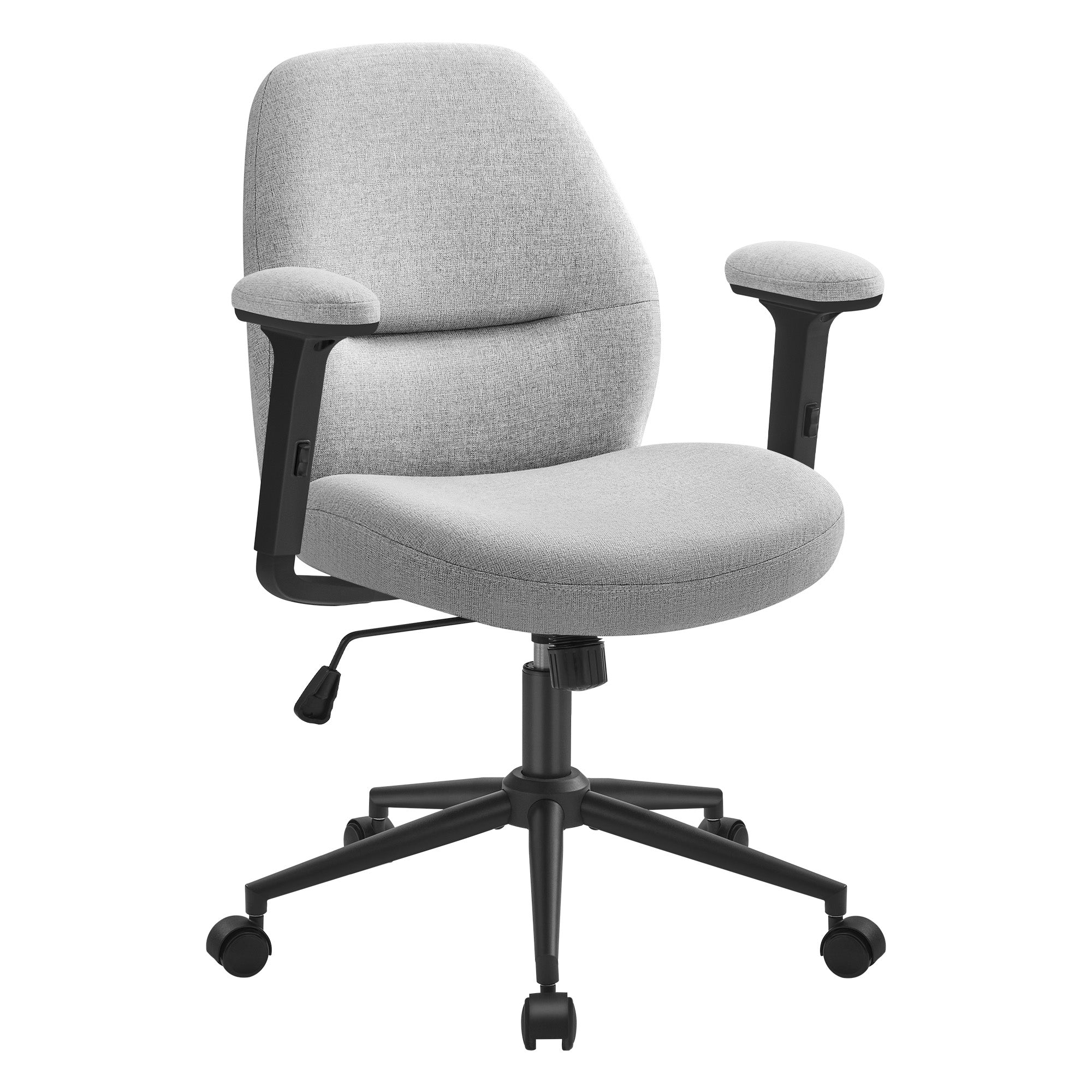Bureaustoel – Verstelbare Armleuningen – Duifgrijs