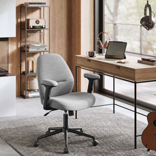 Bureaustoel – Verstelbare Armleuningen – Duifgrijs
