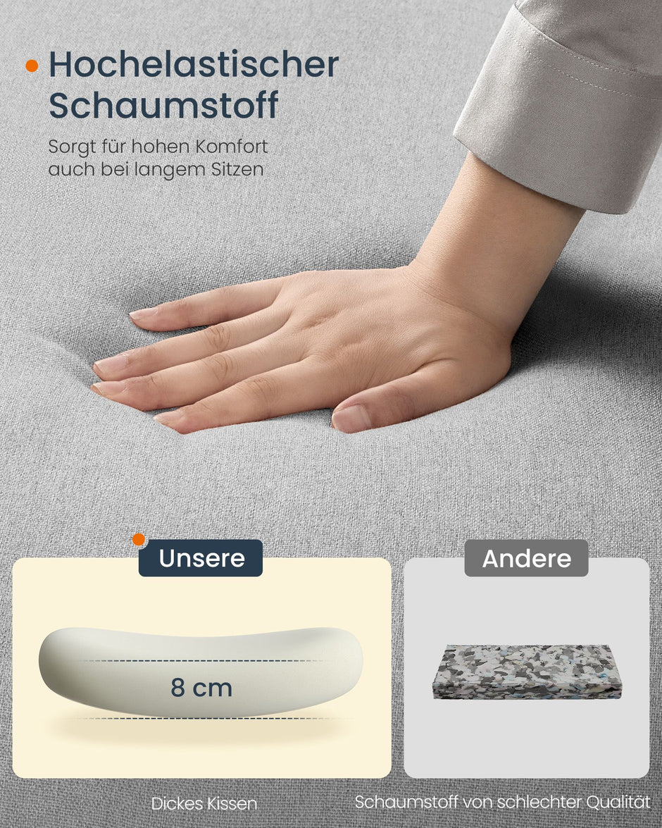 Ergonomische Bureaustoel – Duifgrijs - Met verstelbare zithoogte – 120 kg belastbaar