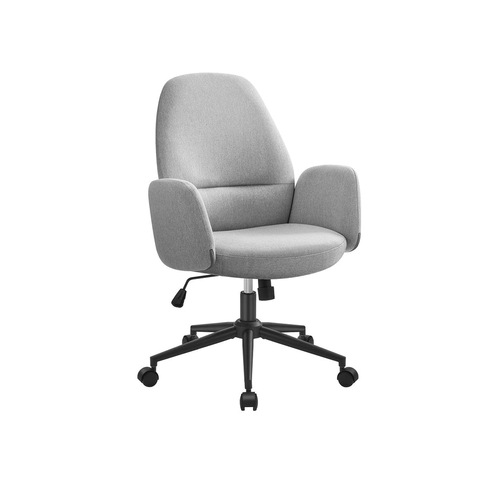 Ergonomische Bureaustoel – Pastelroze - Met armleuningen – tot 150 kg belastbaar