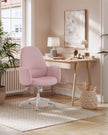 Ergonomische Bureaustoel – Pastelroze - Met armleuningen – tot 150 kg belastbaar