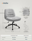 Bureaustoel – Brede Zitting – Duifgrijs