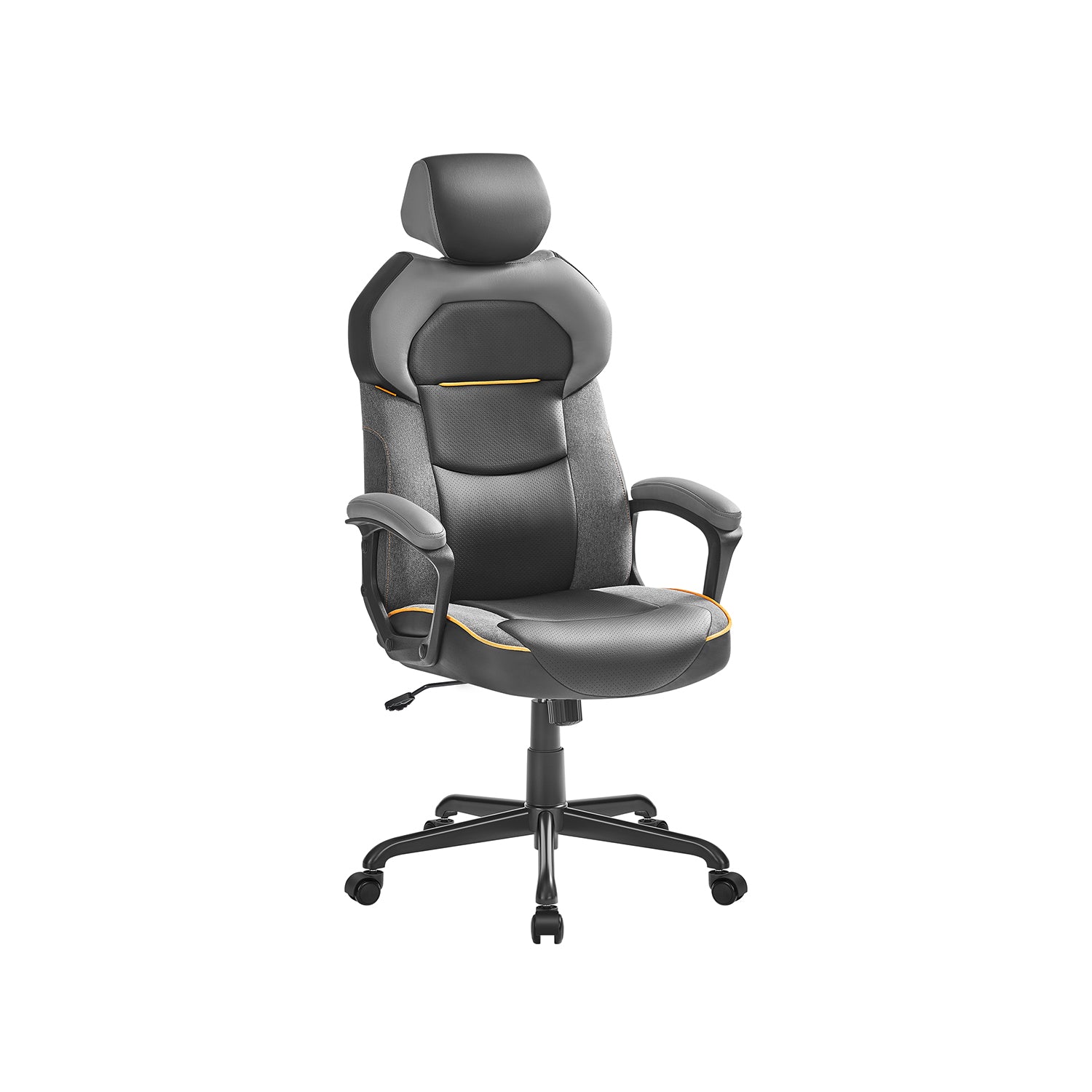 Bureaustoel – Met verstelbare hoofdsteun – Ergonomische rugleuning – Tot 150 kg belastbaar