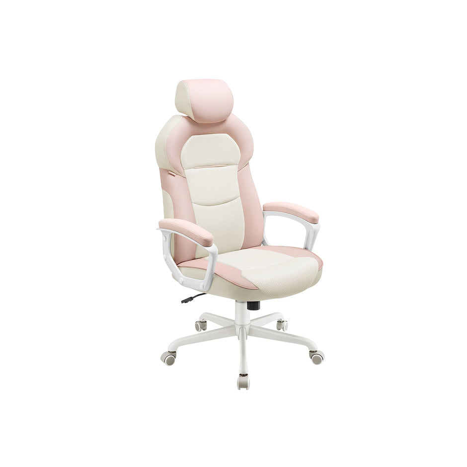 Bureaustoel – Met verstelbare hoofdsteun – Ergonomische rugleuning – Tot 150 kg belastbaar
