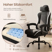 Gamingstoel – Ergonomisch – Pocketvering Zitkussen – Uitschuifbare Voetensteun – Tot 150 kg – Zwart