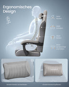 Gamingstoel – Ergonomisch – Met Voetenbank en Verenkussen – Zwart