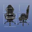 Gamingstoel - Ergonomisch - Met Voetensteun - 135° Kantelbaar - Zwart-Grijs