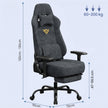 Gamingstoel - Met Voetsteun en 4D-Armleuningen - Tot 200 kg - Antracietgrijs - 72 x 72 x (125-135) cm
