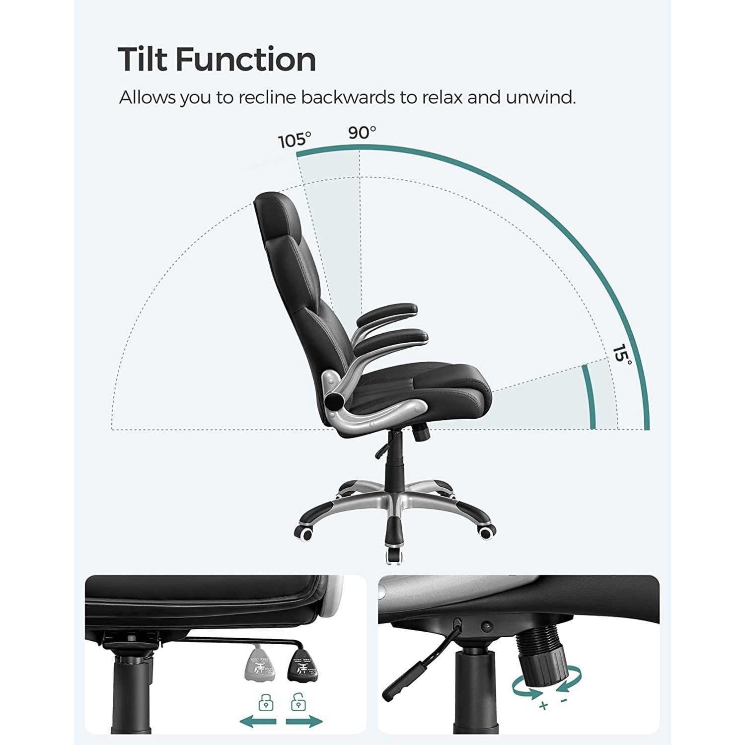 Bureaustoel - Ergonomisch - Gamestoel - Draaibaar - Zwart