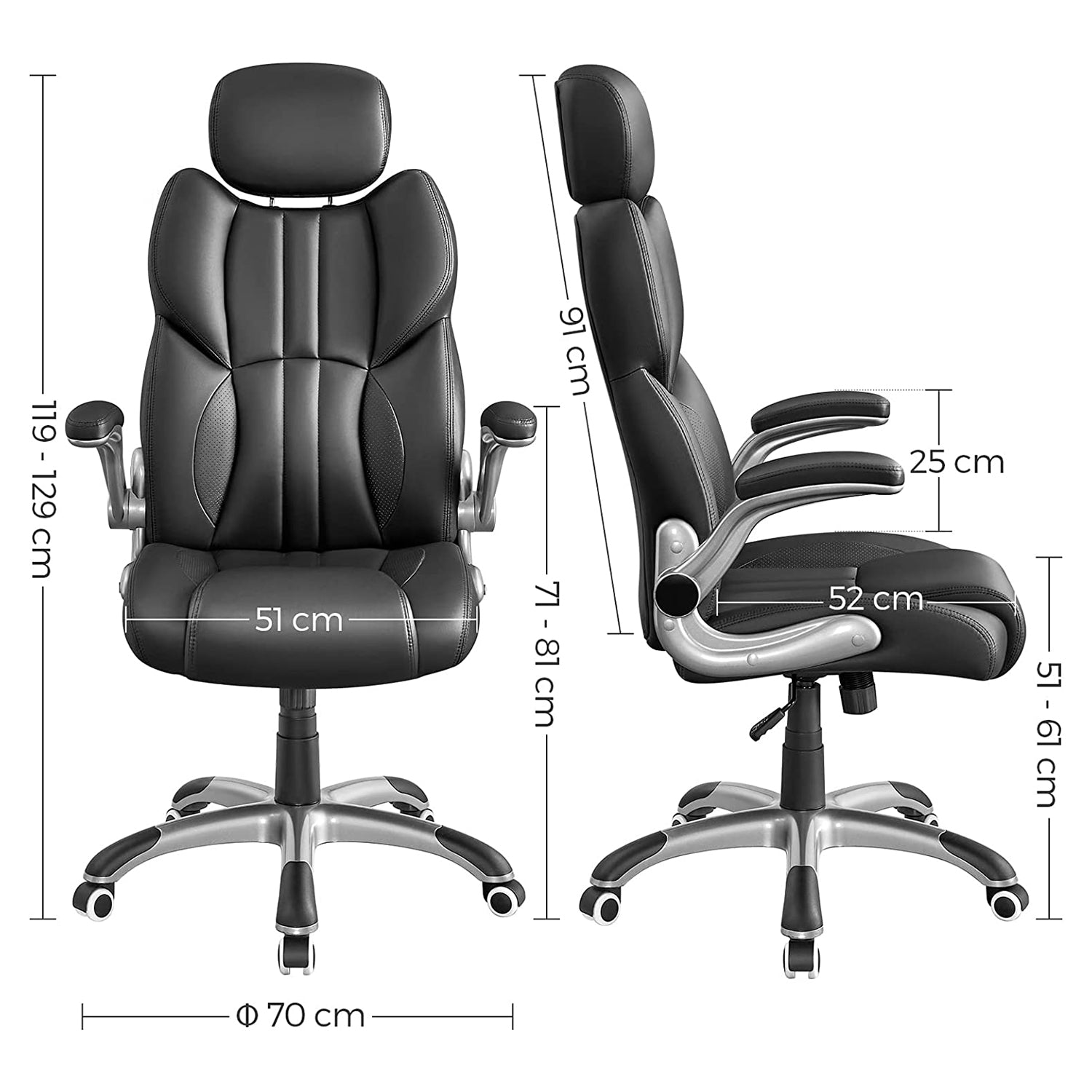 Bureaustoel - Ergonomisch - Gamestoel - Draaibaar - Zwart