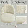 Kaptafelstoel - Draaibaar - In Hoogte Verstelbaar - Pluche - Beige