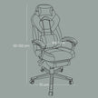 Gamingstoel - Ergonomisch - Met Voetensteun - Verstelbare Hoofdsteun - Zwart