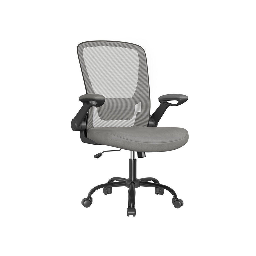Bureaustoel – ergonomisch – met opklapbare armleuningen – mistblauw
