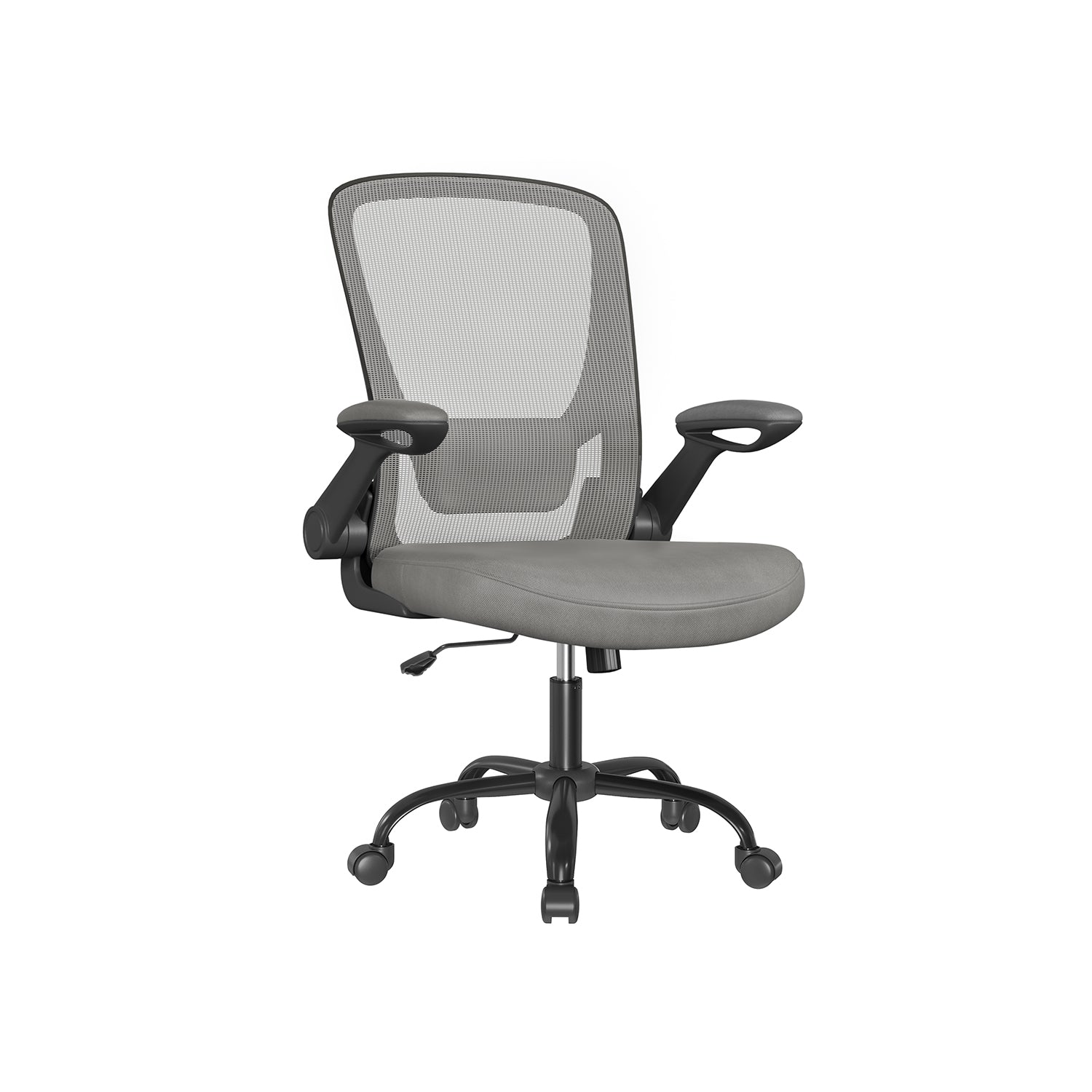 Bureaustoel – ergonomisch – met opklapbare armleuningen – mistblauw