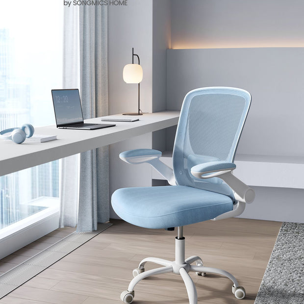 Bureaustoel – Ergonomisch – Met opklapbare armleuningen – Verstelbare lendensteun – 120 kg belastbaar