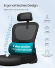 Ergonomische Bureaustoel – Staal en polyester – Belastbaar tot Max. 120 kg