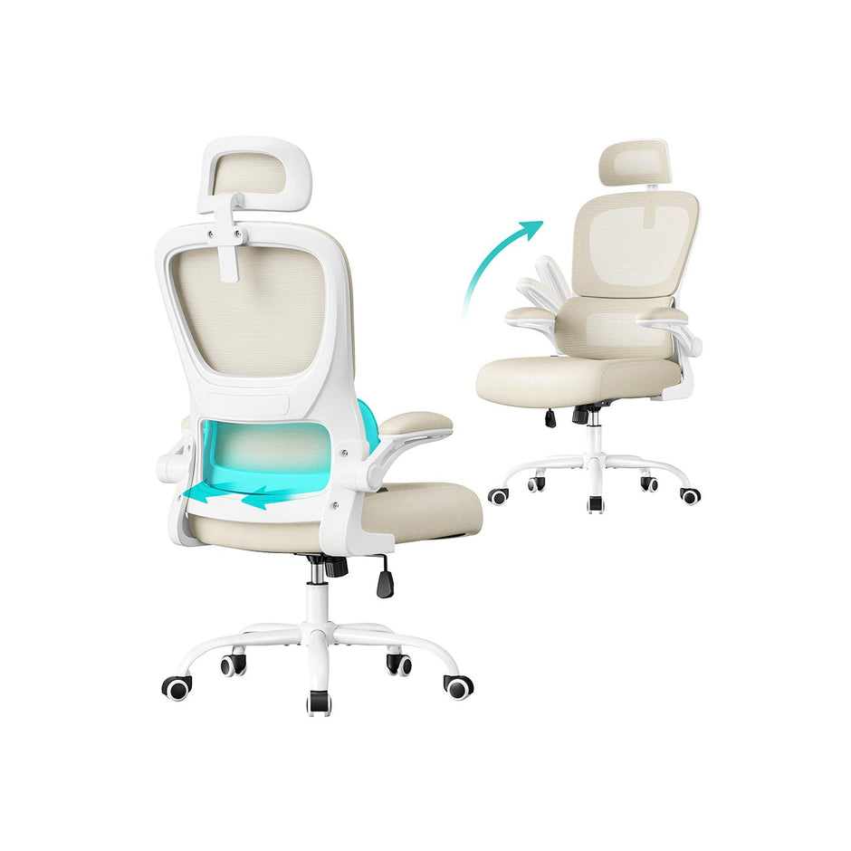 Ergonomische Bureaustoel – Staal en polyester – Belastbaar tot Max. 120 kg