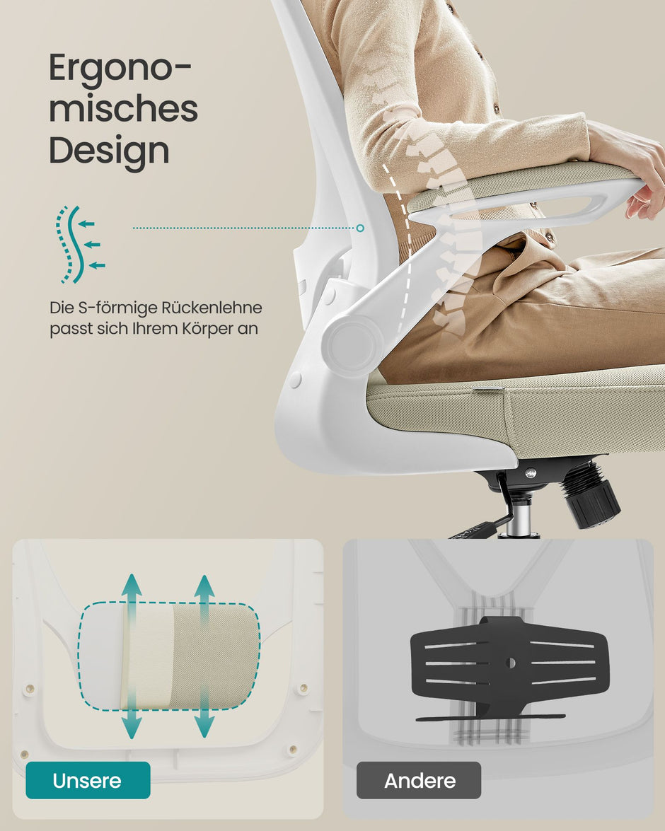 Ergonomische Bureaustoel – Met verstelbare lendensteun – 120 kg belastbaar