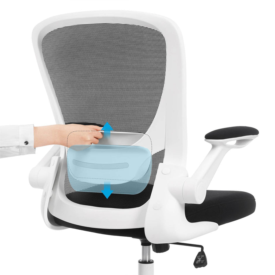 Ergonomische bureaustoel  – Met opklapbare armleuningen – 360° roteerbaar – Tot 120 kg