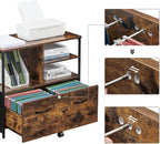 Archiefkast – industriële stijl – vintage bruin-zwart