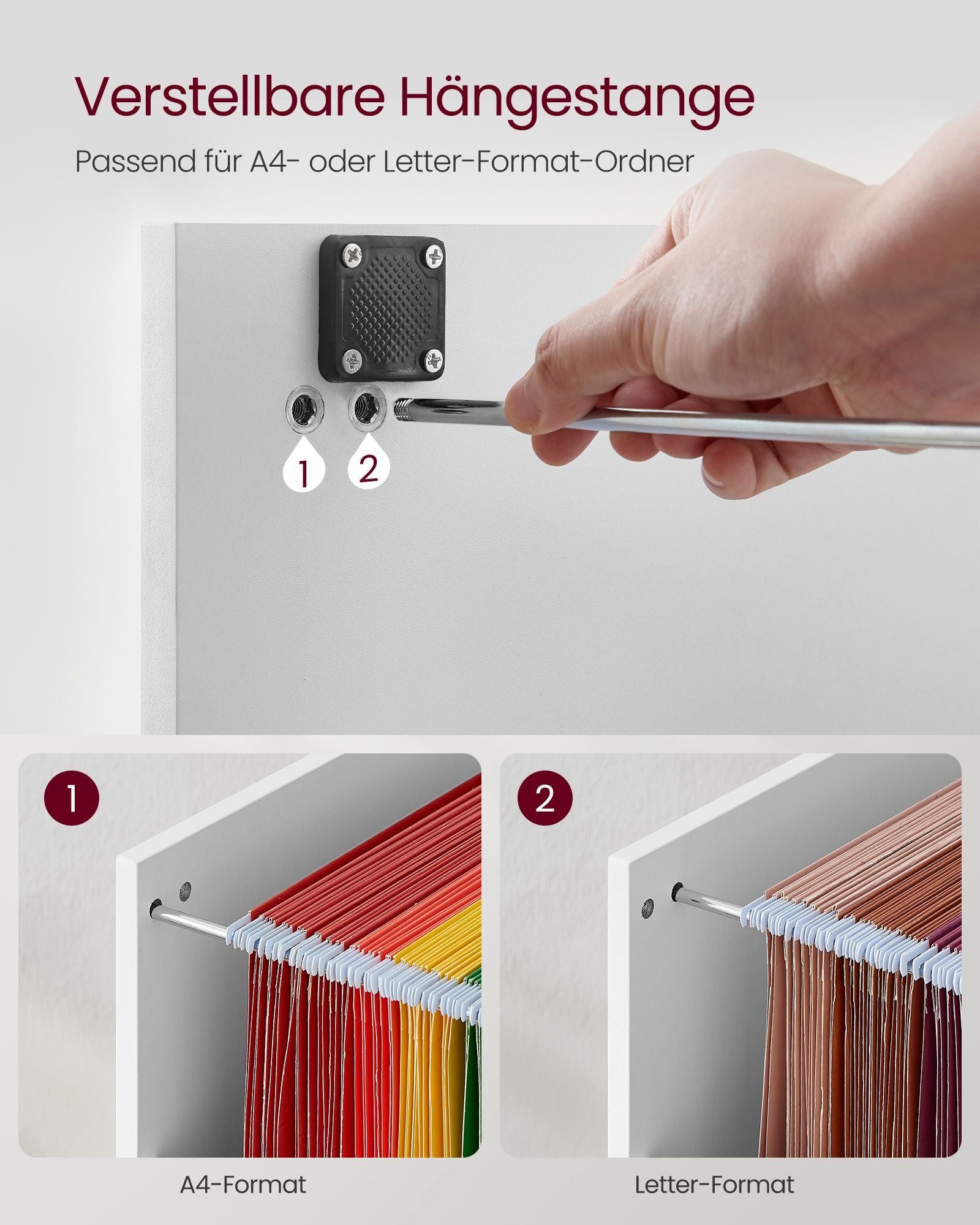 Archiefkast – met 3 afsluitbare lades – wolkwit
