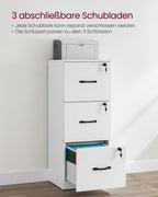 Archiefkast – met 3 afsluitbare lades – wolkwit