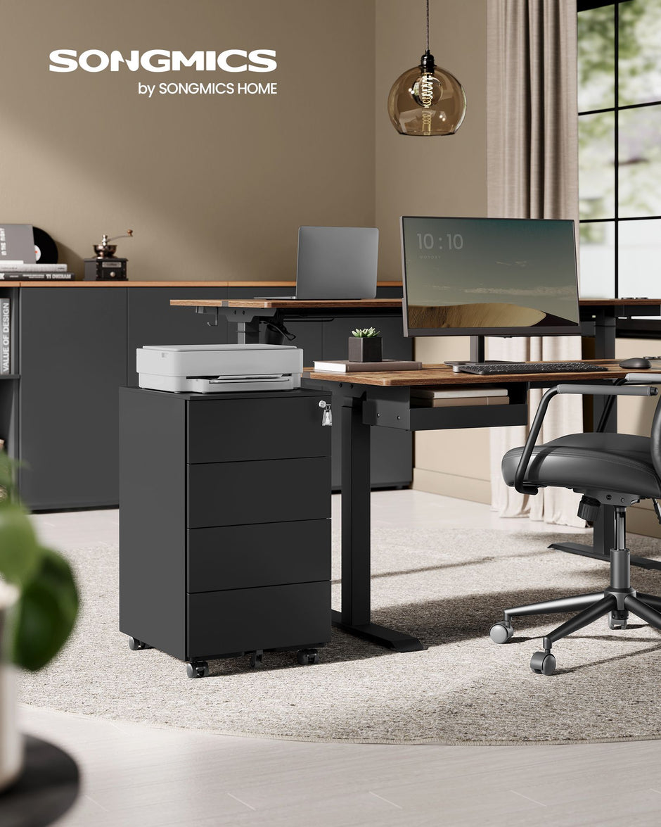 Archiefkast met 4 lades – 15 kg draagvermogen per lade – Met 5 wielen