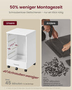 Mobiele rolcontainer – Vijf laden – Cloud White