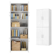 Kast - 80 x 40 x 180 cm - 4 deuren, 5 planken - Sneeuwwit - Max. belasting per plank 25 kg