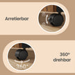 Rolcontainer - 5 Lades - Met Deur - Printerstandaard - Bruin