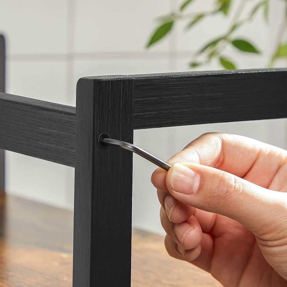 Kruidenrek met 3 niveaus – Ruimtebesparend – Bruin / Zwart