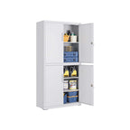 Archiefkast met 4 deuren en 5 niveaus 40 x 80 x 180 cm matgrijs