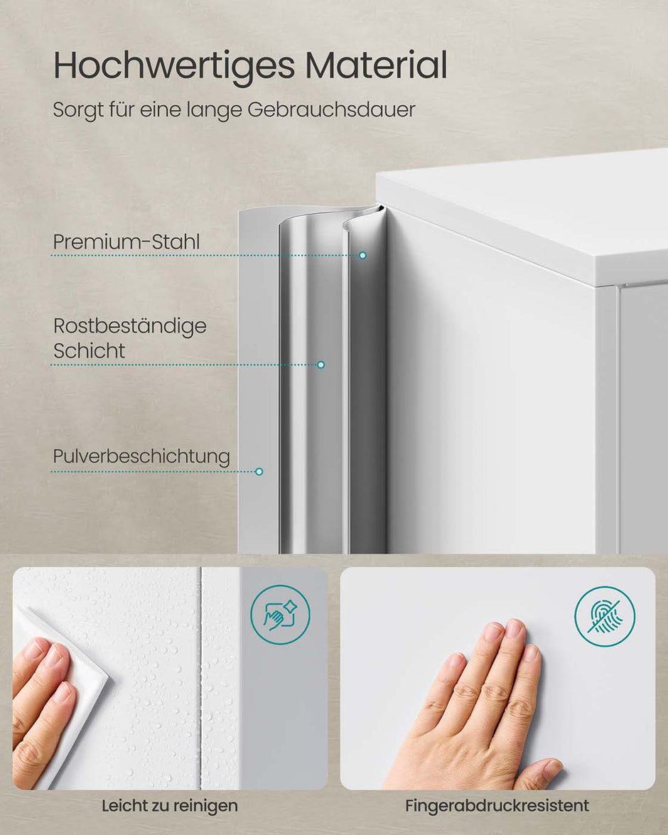 Archiefkast 40 x 80 x 180 cm – Mat grijs – Staal – Belastbaar tot 25 kg per plank