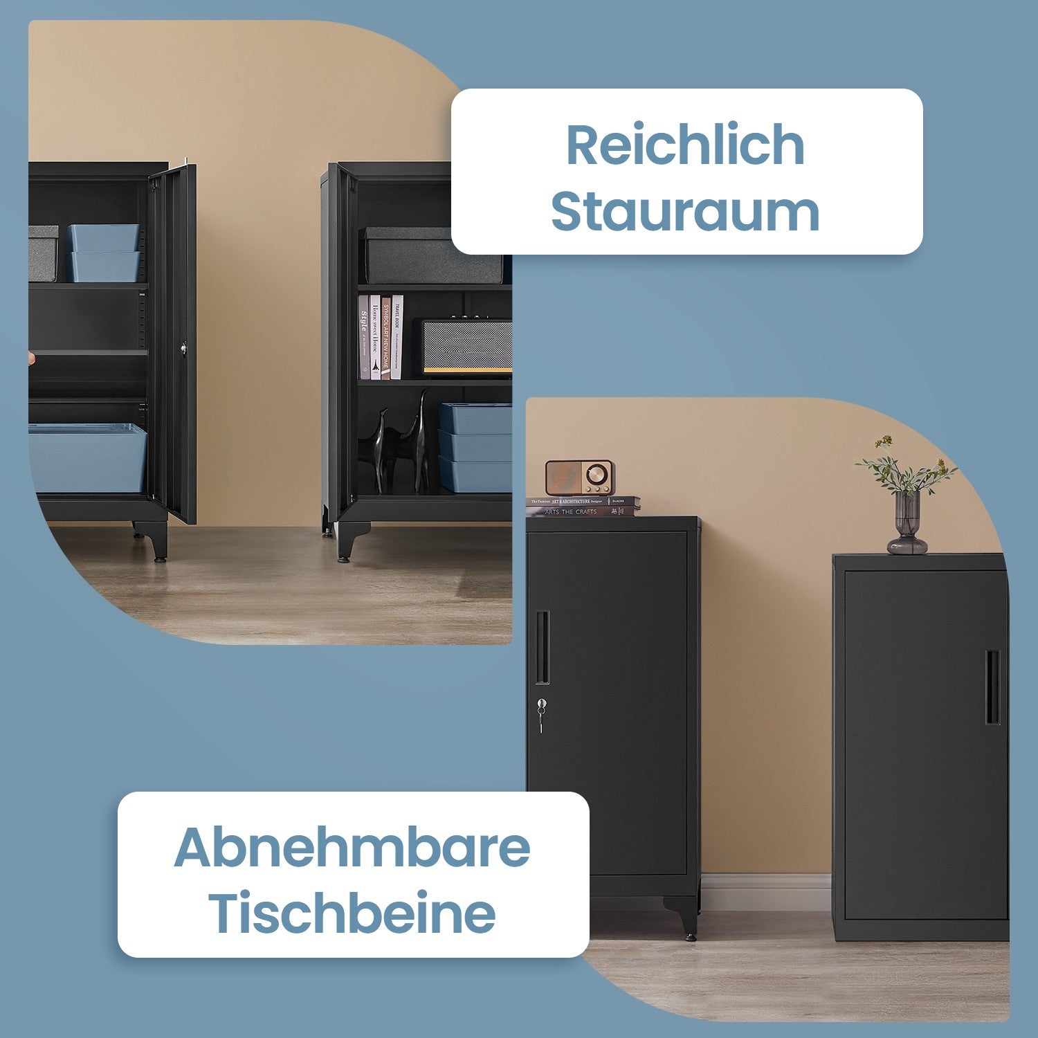 Archiefkast – Kantoorkast met 2 deuren, ruime opbergkast