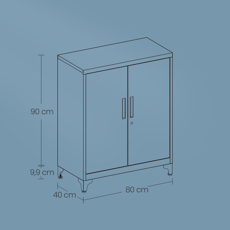 Archiefkast – Ruime opbergkast – Staal – Matzwart
