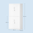 Archiefkast - 4 Deuren - 5 Verstelbare Planken - Met Slot - Wit