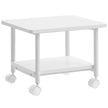 Printertafel - Op Wielen - 2 Niveaus - Wit