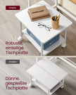 Printertafel - Op Wielen - 2 Niveaus - Wit