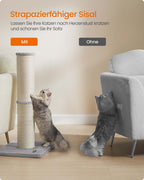 XXL krabpaal voor grote katten met pluche in duifgrijs