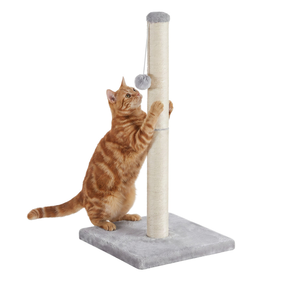 Krabpaal - 84 cm - Natuurlijk Sisal - Met Speeltjes - Lichtgrijs