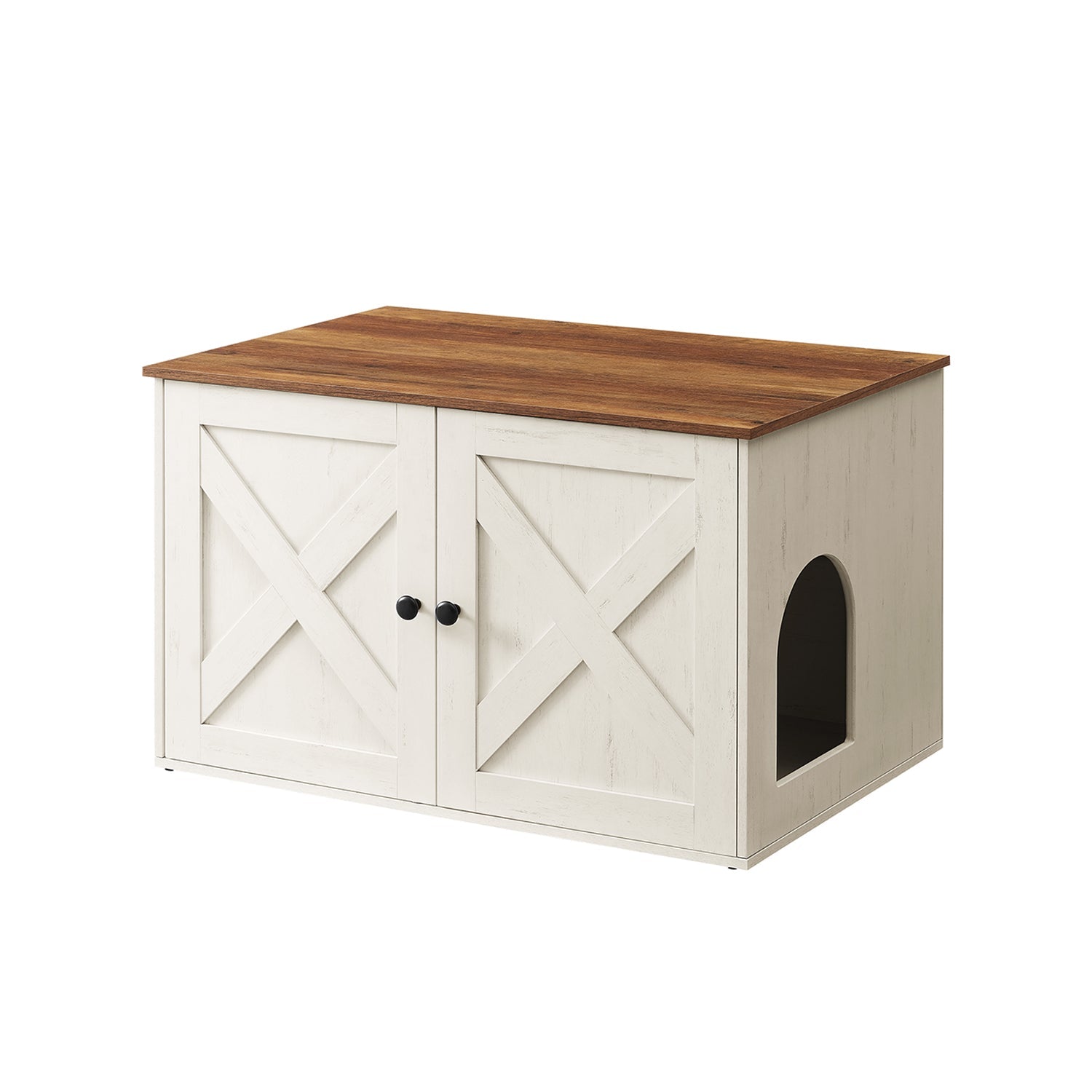 Kattenbakmeubel – Privacy voor je kat – Vintage bruin / Zwart