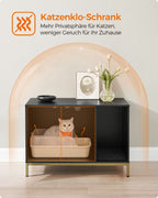 Kattenbakkast met krabmat en gouden poten