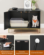 Kattenbakkast met krabmat en gouden poten