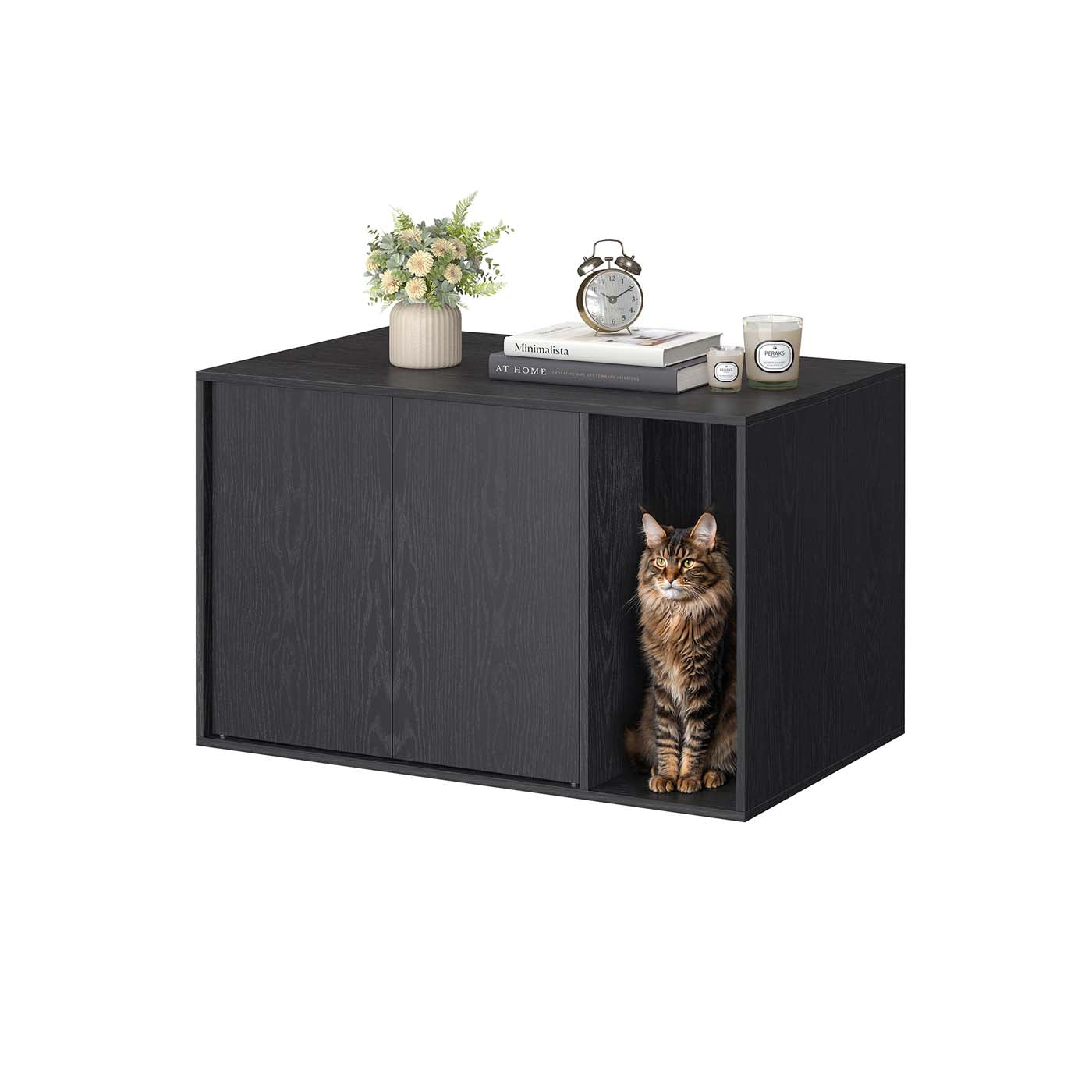 Kattenbakkast – Push-To-Open Deuren – Sneeuwwit