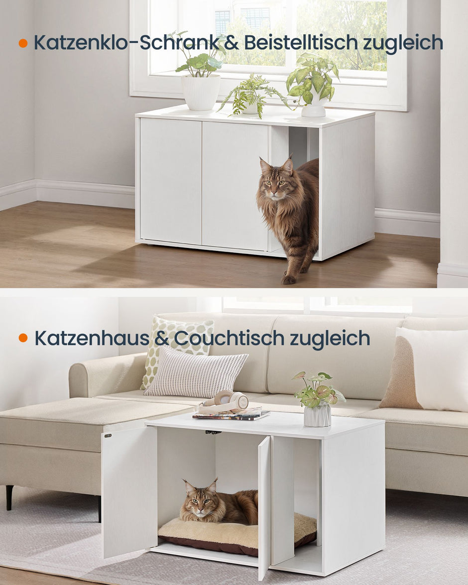 Kattenbakkast – Push-To-Open Deuren – Sneeuwwit