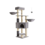 Krabpaal Met Plateaus 50 X 50 X 160 Cm Crème Wit-Beige
