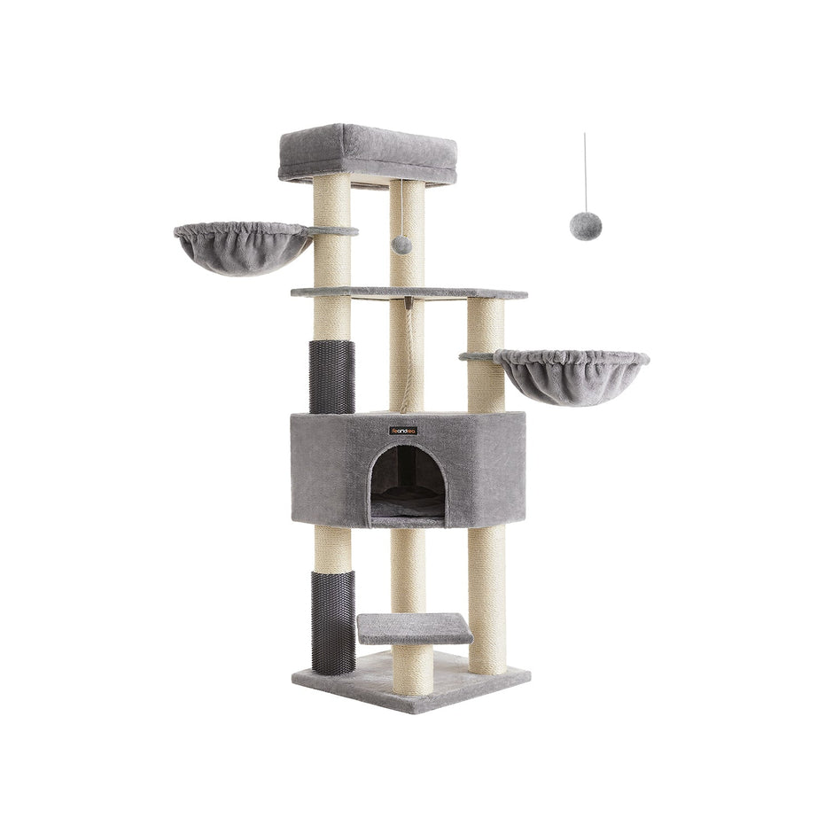 Krabpaal met plateaus – Ruimte voor meerdere katten – Crèmewit-beige