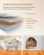 Krabpaal Met Plateaus 50 X 50 X 160 Cm Crème Wit-Beige