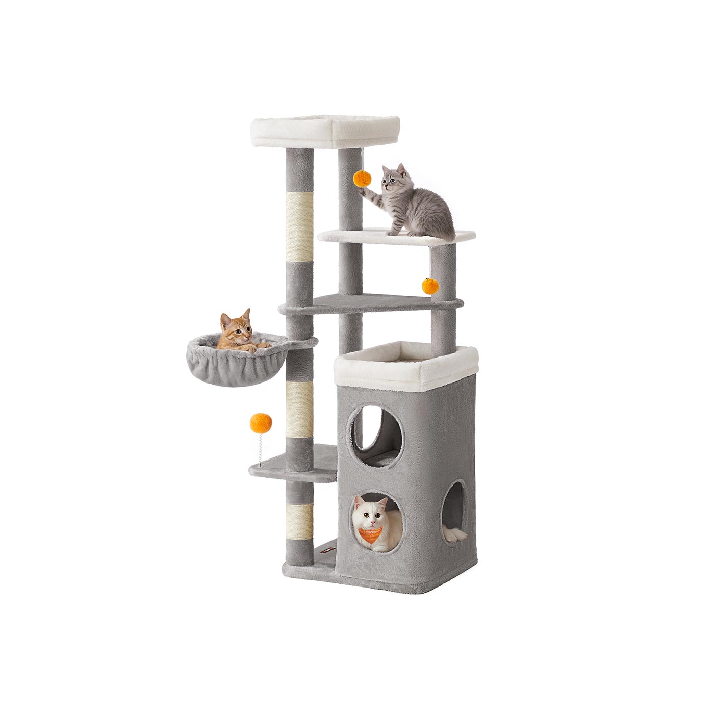 Kattenboom met meerdere niveaus en grotten - Duifgrijs