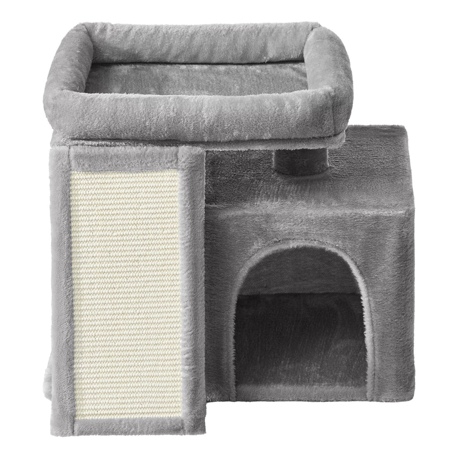 Kleine Krabpaal - Met Krabplank - Kattenmand - Platform - Lichtgrijs